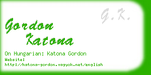 gordon katona business card